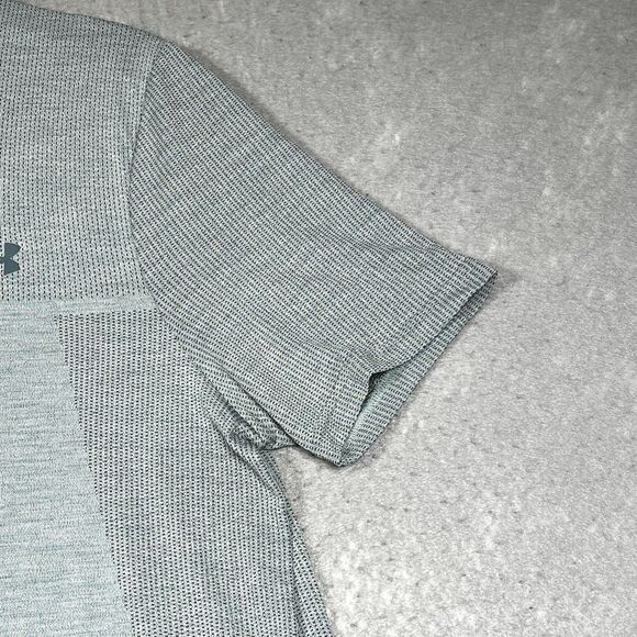 Under Armour Shirt Mens XXL Gray Heat Gear The Seamless Tee Athletic Fitted - Picture 3 of 10